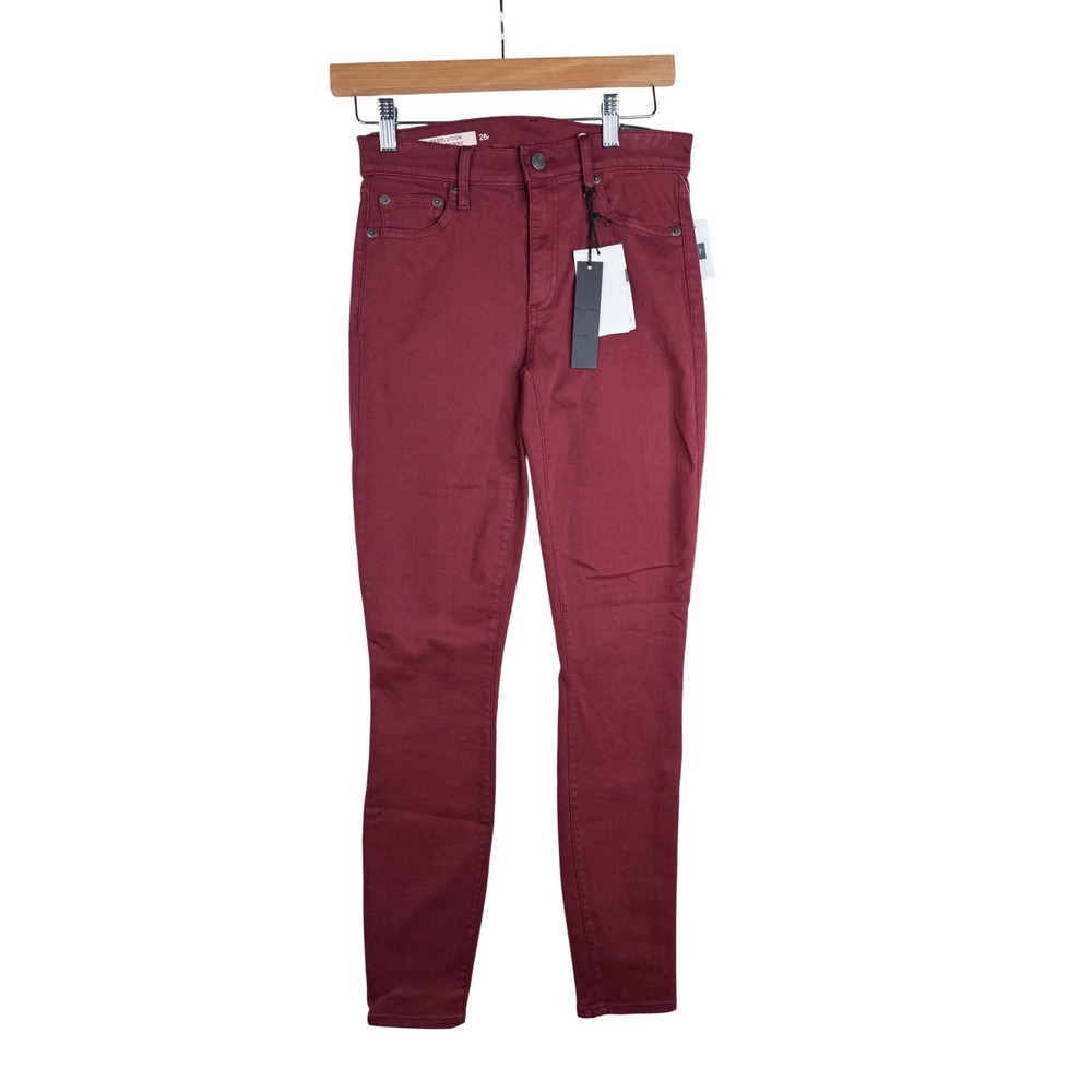 New Gap Resolution True Skinny Jeans size 26r Red